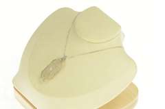 14K White Gold Art Deco Diamond Filigree Convertible Pendant/Pin