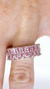 Gorgeous Pink Sapphire Eternity Band