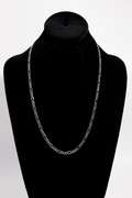 14K White Gold 3.9mm Figaro Link Chain 24 Inch