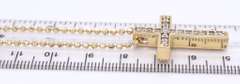 Dreamy Yellow Gold Diamond Cross Pendant on Chain