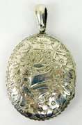 Exquisite Large Antique English Sterling Locket