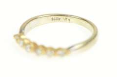 14K White Gold Classic Diamond Stackable Wedding Band Ring