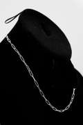 .925 Sterling Silver 3mm Diamond Cut Paperclip Chain 16 Inches