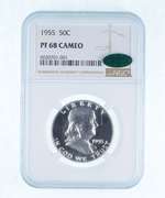 PF68 CAM 1955 Franklin Half Dollar - CAC - Graded NGC