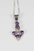 Sterling Silver Natural Amethyst Gemstone Pendant