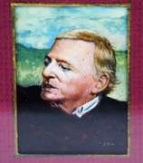 Miniature Watercolor William R. Buckley, Conservative