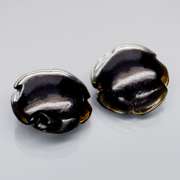 Detailed 9.63ct Tektite carved rose pair