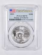 MS70 2021 $100 American Platinum Eagle 1 Oz .999 Fine Platinum FS PCGS
