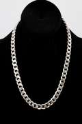 Italian .925 Sterling Silver 9mm Curb Link Chain 20 Inches