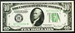 Crisp Exceptional 1934D $10 Star Note New York-Very Tough This Nice!