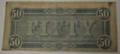 February 17th 1864 Confederate $50 CS-66, Circulated.
