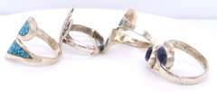 Group Lot of 4 Vintage 925 Sterling Silver Rings