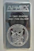 Apmex 10 Troy Oz. pure .999 fine silver bar in plastic
