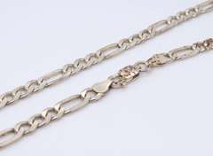 Vintage Italian 925 Sterling Silver Figaro Necklace