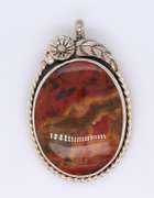 Vintage Sterling Silver Gemstone Pendant