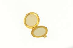 Gold Filled Ornate Floral Engraved Monogram Photo Locket Pendant