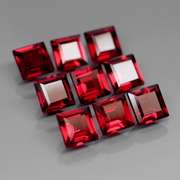 Premium 8.44ct princess cut cherry red Garnet set