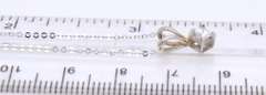 Lovely White Gold Princess Cut Diamond Pendant on Chain