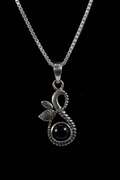 Sterling Silver Black Onyx Gemstone Pendant