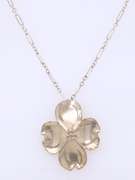 Vintage 925 Sterling Silver Flower Pendant on Chain