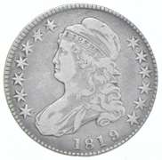 1819/8 Capped Bust Half Dollar - (103a) VEDS - R4+ - Large 9