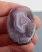 Super cool 76.50ct Chalcedony and Chlorite cabochon