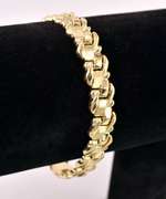 Lovely Fancy Link Bracelet in 14K Yellow Gold