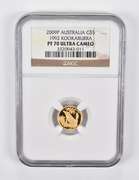 PF70 UCAM 2009-P Australia $5 Gold 1992 Kookaburra NGC