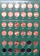Very Near Full Red BU Memorial Cent Set 1959-2004