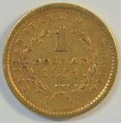 Collectible circulated 1851 US Type One $1 Gold Piece