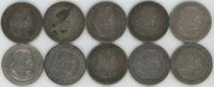 Lot of ten (10) 1893 Columbian Commemorative Half Dollars