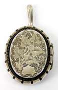 Antique English Aesthetic Large Sterling Locket