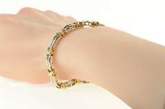 10K White Gold 1.75 Ctw Two Tone Diamond X Tennis Bracelet