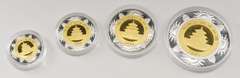 2008 China Panda Lunar 4 Coin Prestige Set - Rat - 1/10-1 Oz Gold