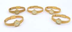 Group of 5 Amitron Eauville Quartz Ladies Watches