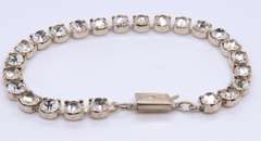Vintage 925 Sterling Silver Cubic Zirconia Tennis Bracelet
