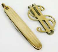 Vintage 12K Gold Filled Pocket Knife & Money Clip