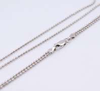 Vintage Italian 925 Sterling Silver Beads Double Chain Necklace