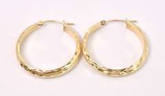 Gorgeous Hoop Earrings in 14K Yellow Gold