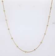 Vintage 925 Sterling Silver Beaded Necklace with Matching Bracelet