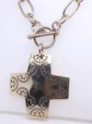 Vintage Sterling Silver Cross Pendant on Chain