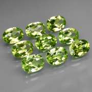 Awesome 7.26ct untreated apple green Peridot set