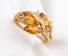 Sweet Marquise Citrine Ring