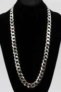 .925 Italian Sterling Silver 13.25mm Curb Link Chain Necklace 28 Inches