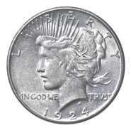 1924-S Peace Silver Dollar