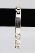 Italian .925 Sterling Silver 13mm Curb Link ID Bracelet 9 Inches
