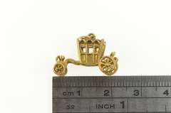 9K Yellow Gold 3D Articulated Fancy Carriage Charm/Pendant