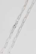 .925 Sterling Silver 3.5mm Paperclip Chain 16 Inches