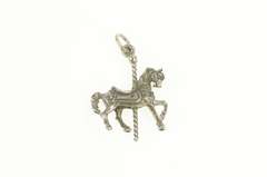 Sterling Silver 3D Carousel Horse Carnival Charm/Pendant