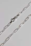 .925 Sterling Silver 3mm Paperclip Chain 16 Inches